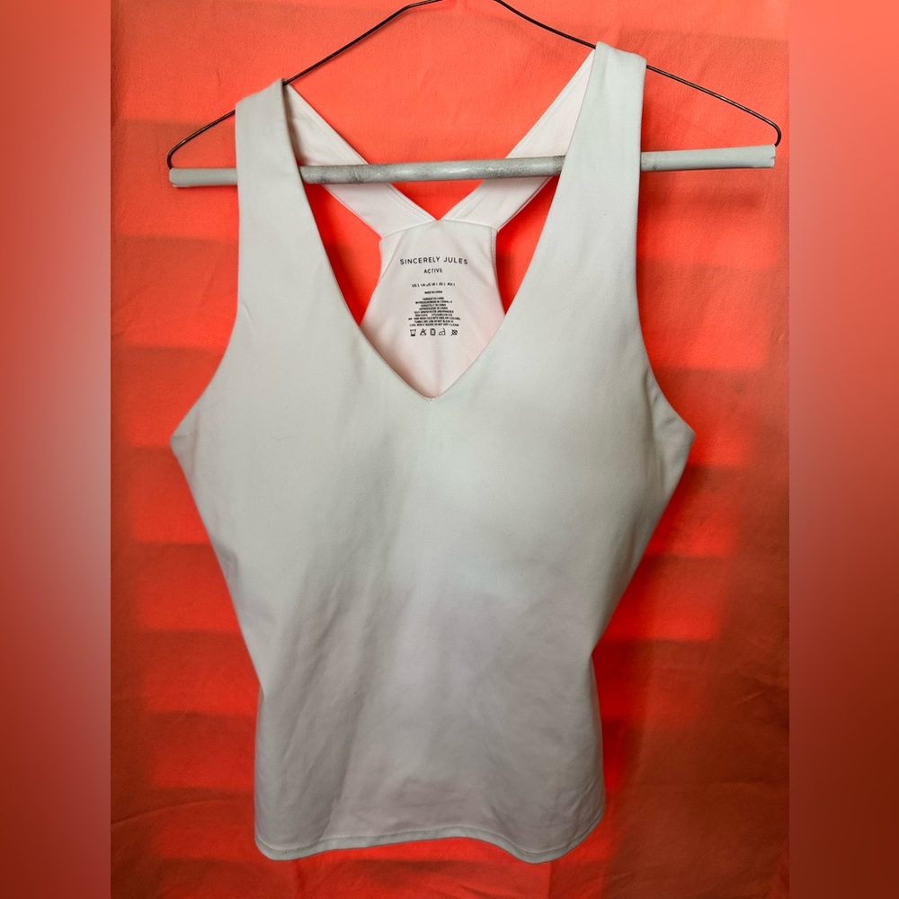 Sincerely Jules Cream Cross-Back Top